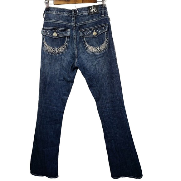 Rock & Republic Dark Wash Bootcut Flap Pocket Jeans 6 - Picture 2 of 7